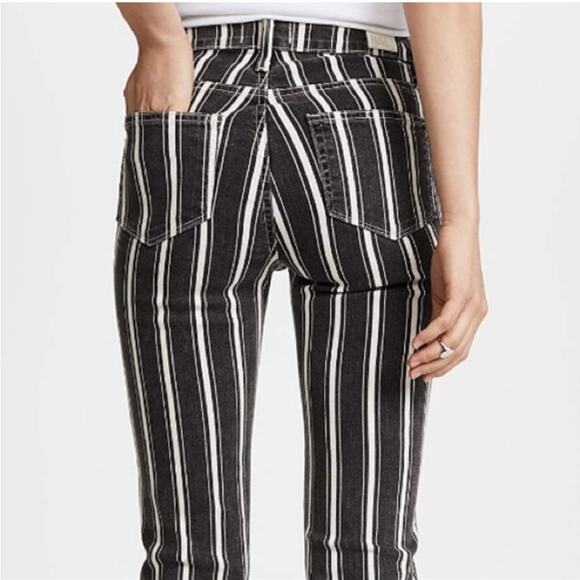 Paige Hoxton Straight Ankle Jeans Vintage Black Stripe Size 26 - Picture 3 of 13